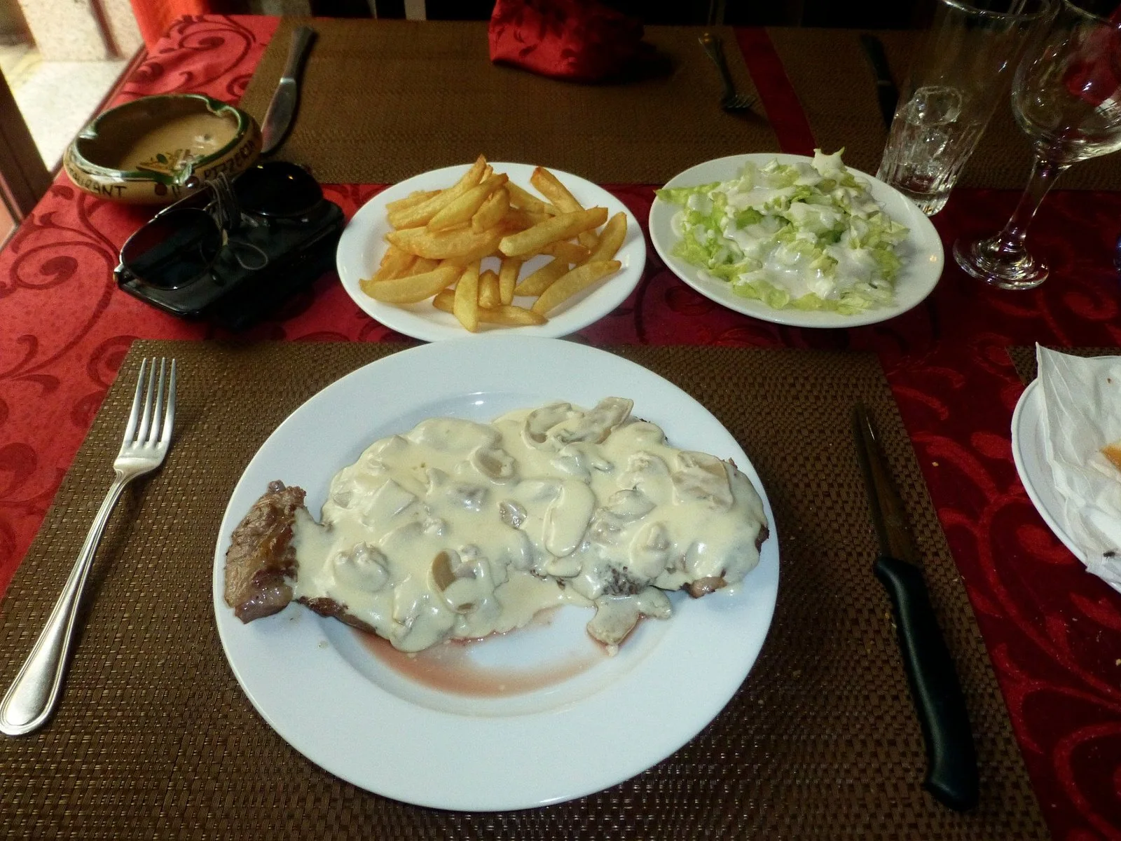 Entrecôte aux champignons