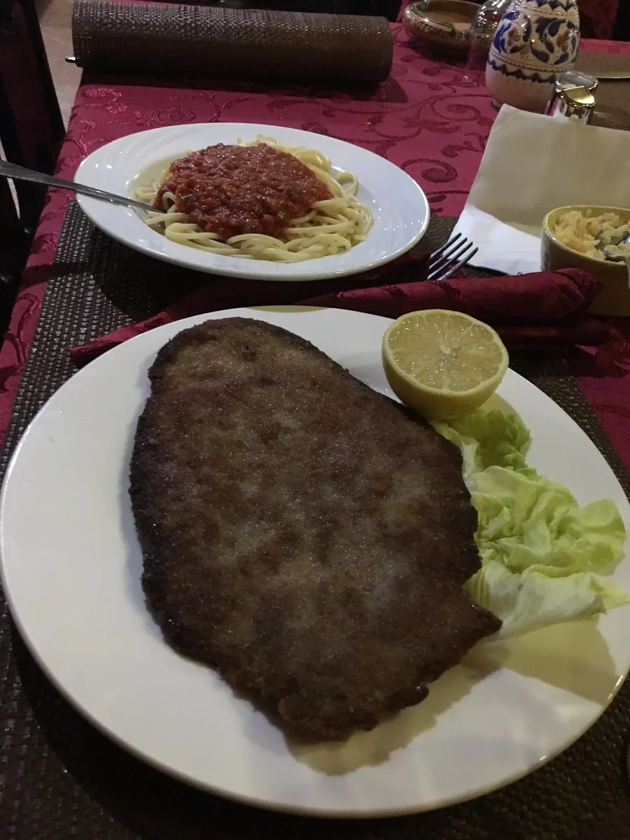 Veal with pasta
